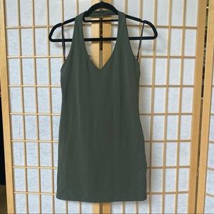 Army Green Halter Body-con Dress